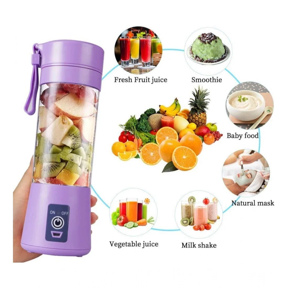 Portable blender bottle for juice, smoothies and shakes
