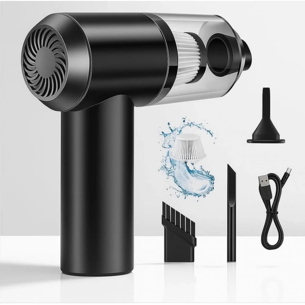 Compact handheld vacuum with attachments