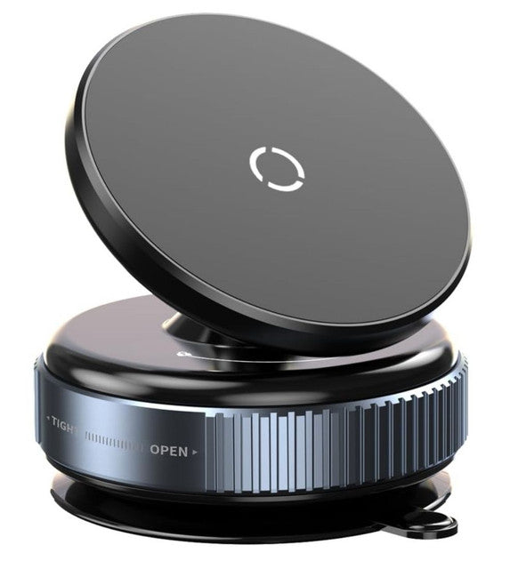 Magnetic suction phone mount with rotating base