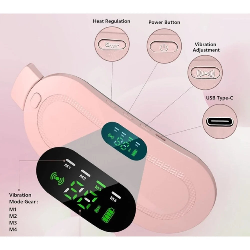 Rechargeable Heating Pad Belt with Massage