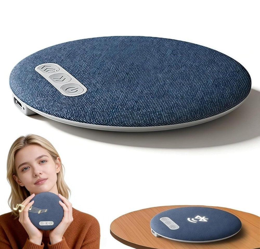 Blue fabric under-pillow Bluetooth speaker