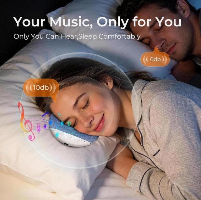 Listening to music in bed with the pillow speaker