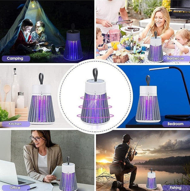 Mosquito lamp used while camping, at home and outdoors